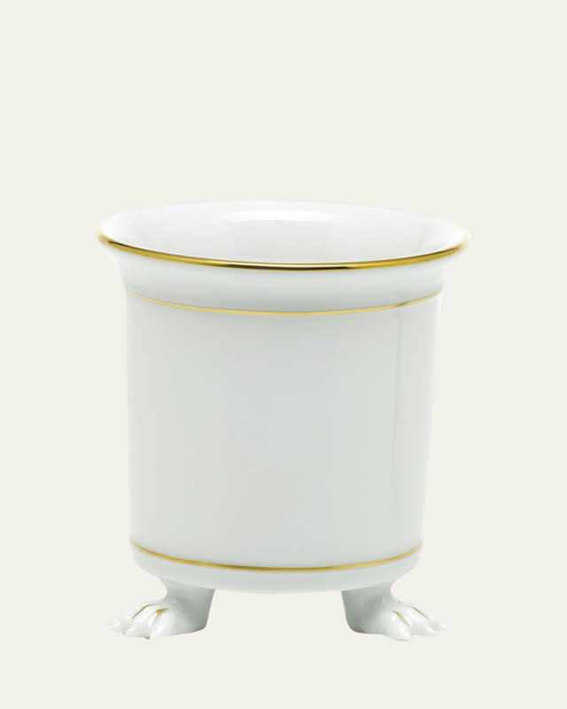 Golden Edge Mini Cache Pot with Feet